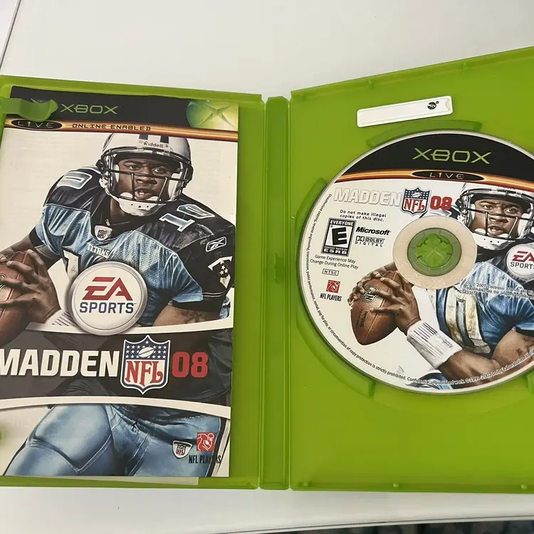Madden NFL 08 Xbox Video Game 2007 Complete With Manual Tested CIB