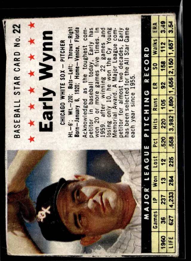 #69 Early Wynn 1961 Post Cereal (F278-33) #22 *LIVE AUCTION*