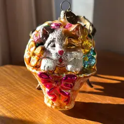 Christopher Radko Kit’N’Kaboodle Glass Christmas Ornament