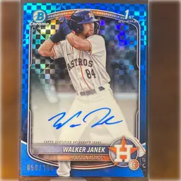 2025 Bowman Walker Janek 1st Bowman Auto Blue X-Fractor 56/150 Houston Astros