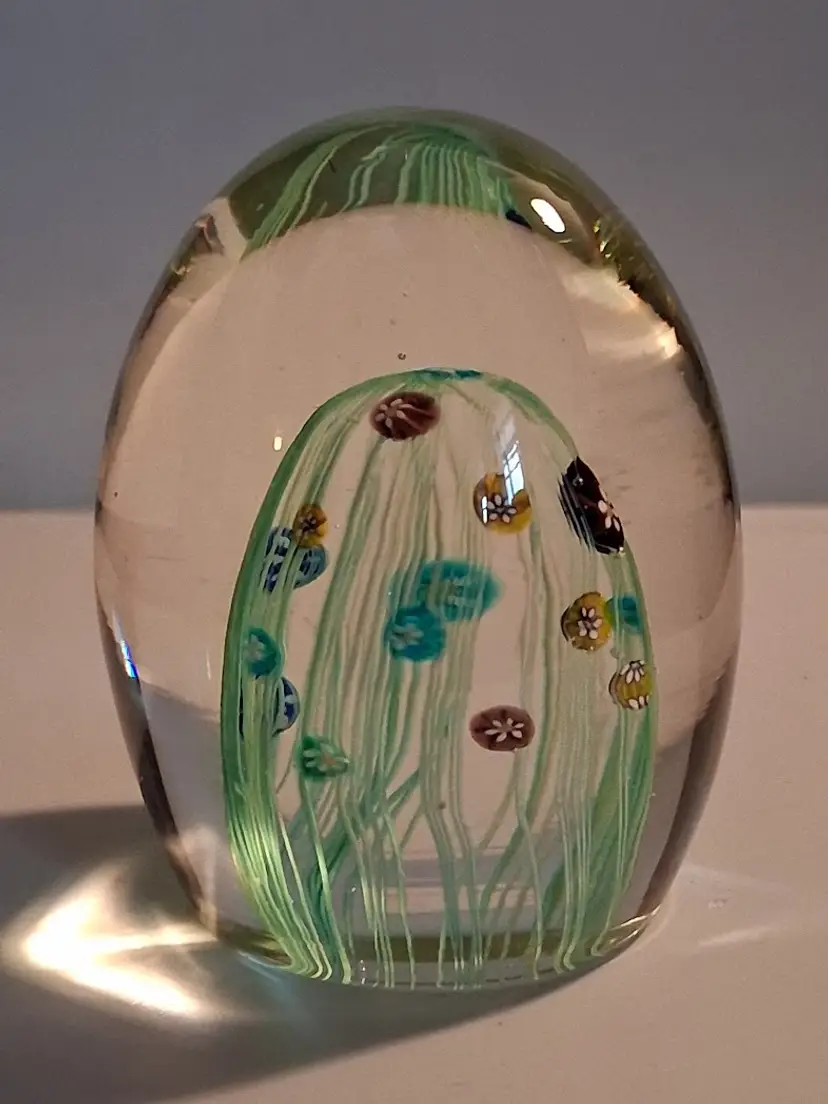 Vintage Fratelli Toso Dome Millefiori Paperweight