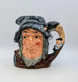 Royal Doulton Rip Van Winkle Character Jug D6438 Signed G Blower 7"