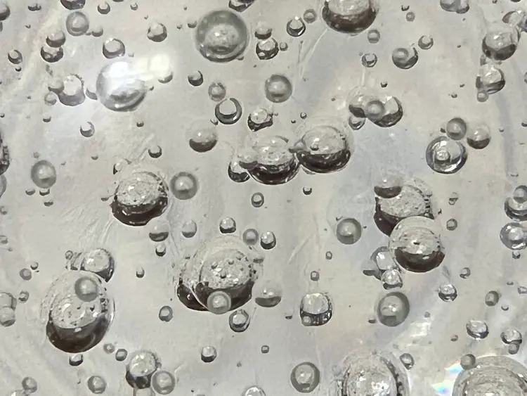 Large Clear Glass Bubbles Paperweight