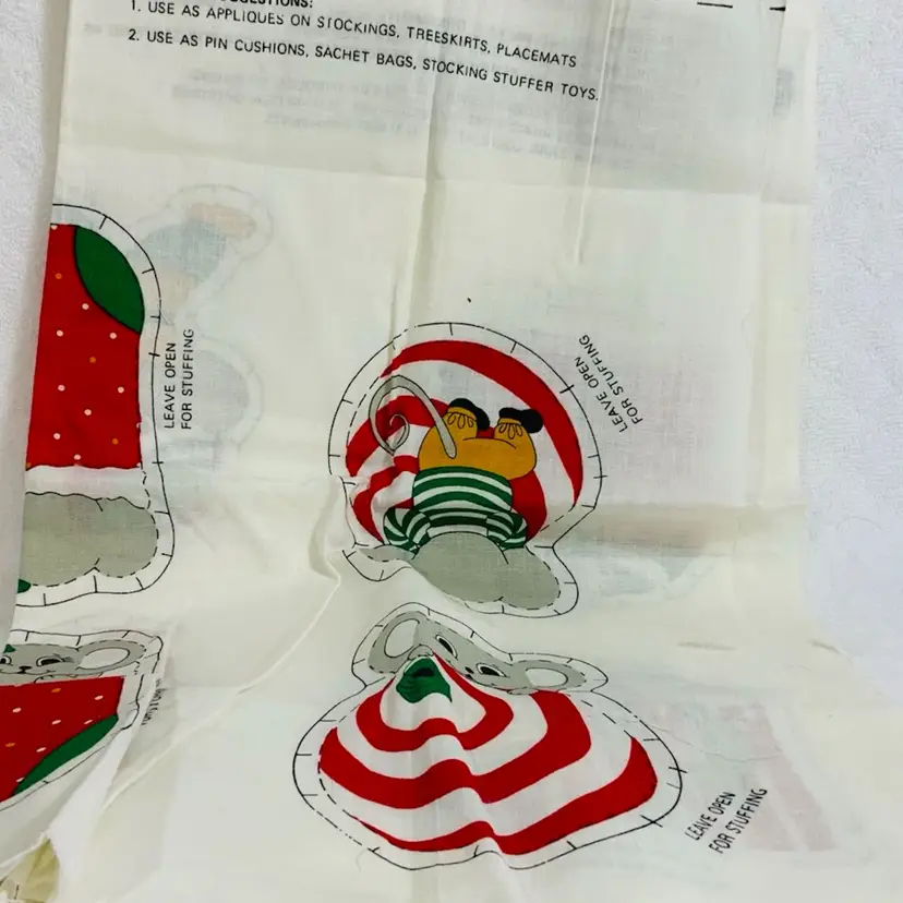 Vintage Woven Arts Patterns To Make 6 Different Stuffed Fabric Textile Christmas Ornaments Kitschy Little Mice Wansutta Tree Ornaments Brand