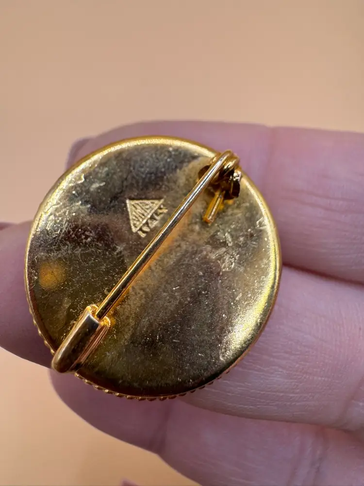 Micro Mosaic Pin Marked Italy