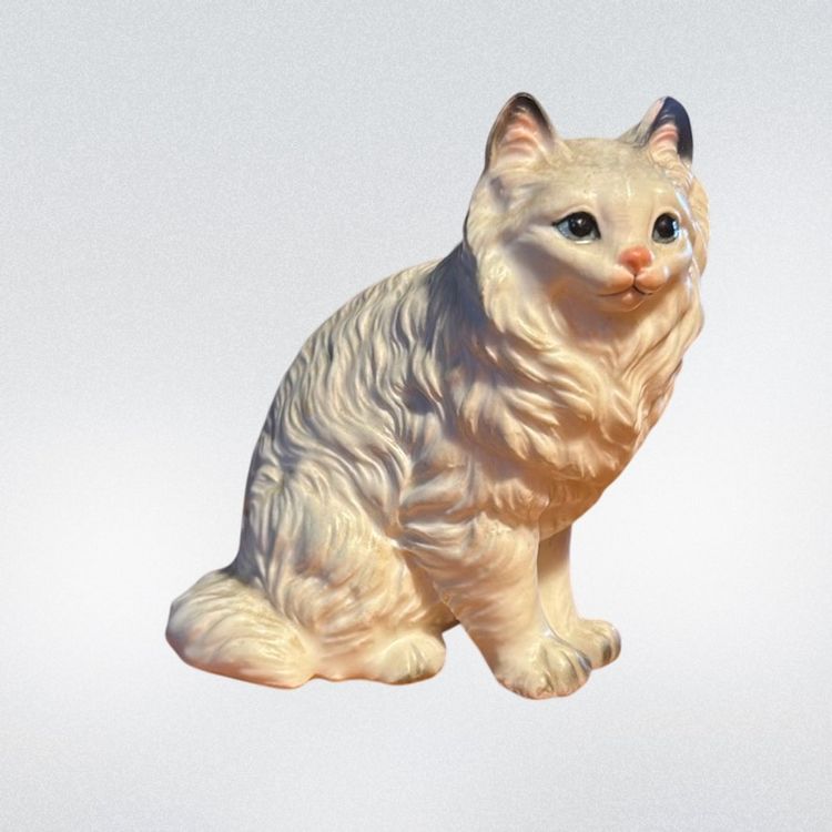 Vintage Japan White Persian Cat