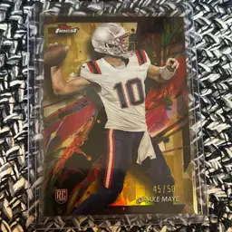 2024 Topps Finest Drake Maye Gold Refractor 45/50