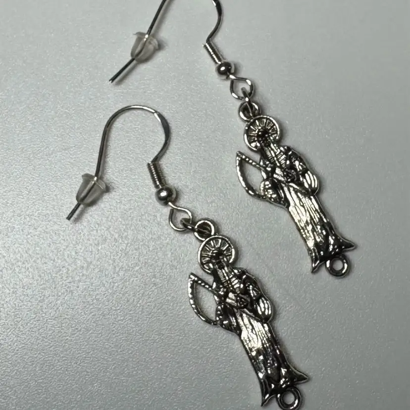 Grim Reaper Halloween Horror Charm Handmade Dangle/Fishhook Earrings