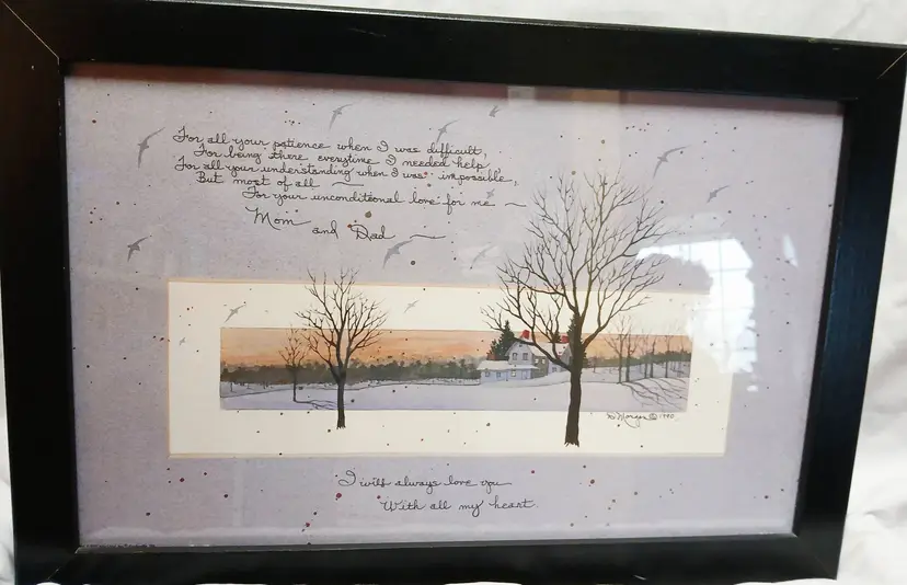 1990 Winter Landscape Art Print