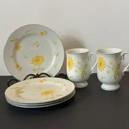 🫎 Vintage Sheffield Sunshine Plates (4) and Mugs (2)