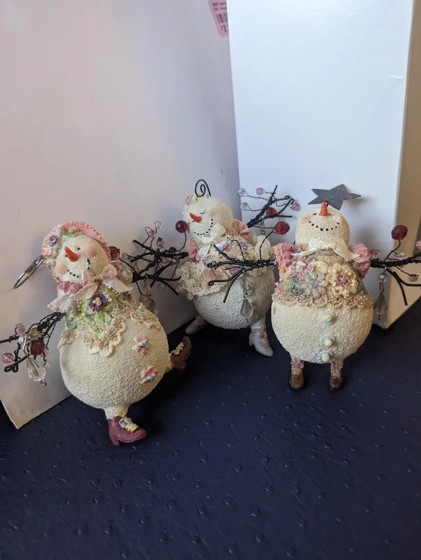 Charming Snowman Trio Figurines