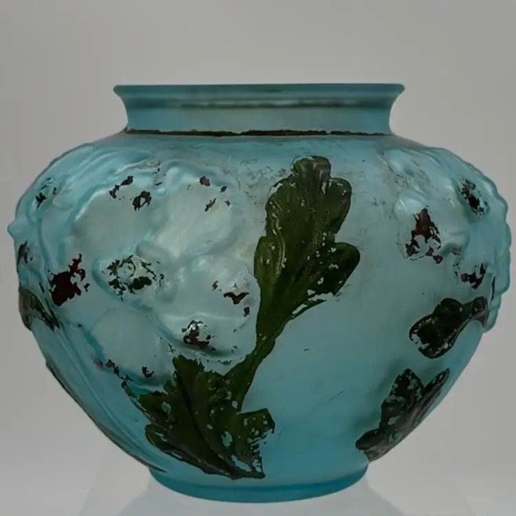 Tiffin glass poppy vase from the 1930s Art Deco