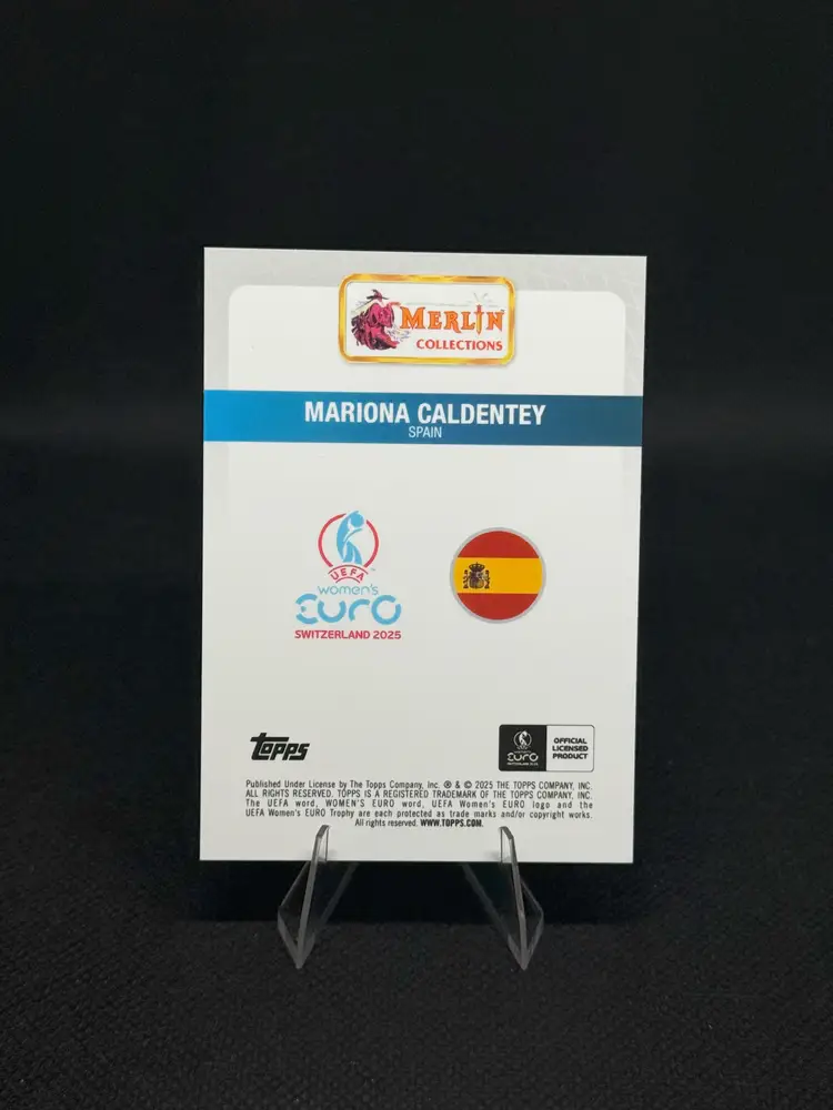 2025 Topps Merlin UEFA Womens Euro Mariona Caldentey Blue /99