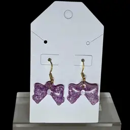Lilac Bow Earrings