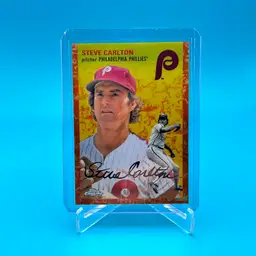 2023 Topps Chrome Platinum Steve Carlton Orange Toile Refractor /25 Philadelphia Phillies