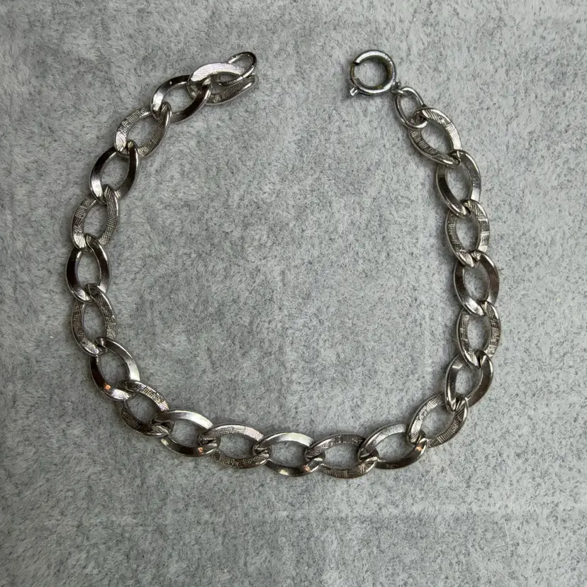 G - Beau Sterling 925 Silver Link Bracelet 7”