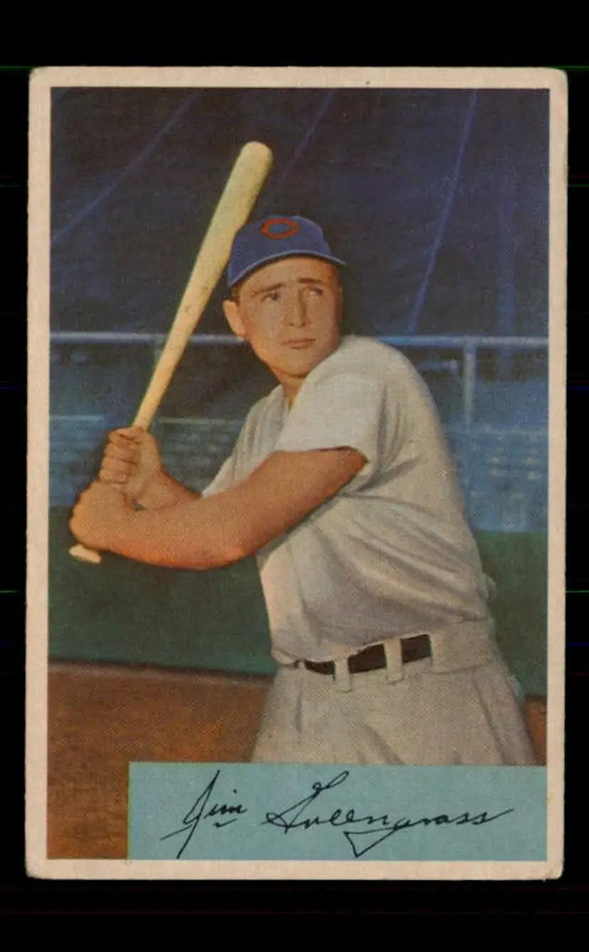 1954 Bowman #28b Jim Greengrass - (pk-tl3) - Cincinnati Redlegs