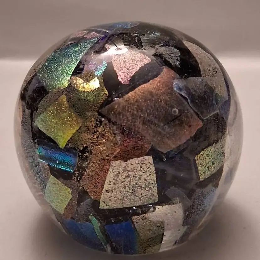 Beautiful Dichroic Paperweight-Read Description