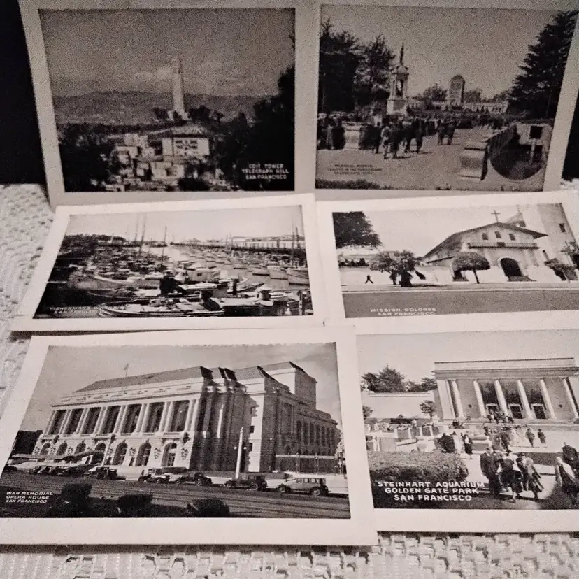 13 Vintage Small Black & White Photos of San Francisco 1944
