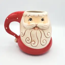 Vintage Johanna Parker Santa Claus Ceramic Mug, Christmas Holiday Decor