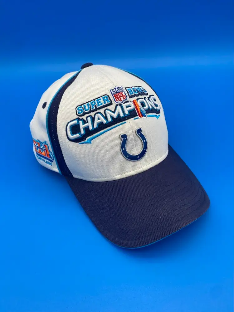 Reebok NFL Indianapolis Colts Adjustable White Super Bowl XLI Champions Hat 2007