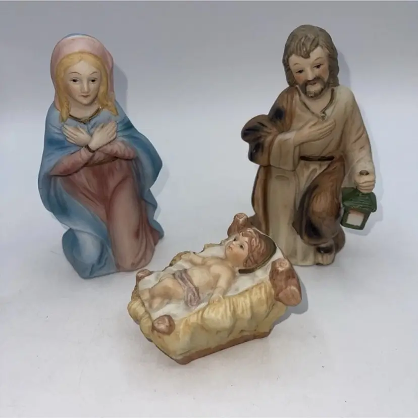 HOMCO Figures No. 5216 Replacement Pieces Mary, Joseph And Baby Jesus
