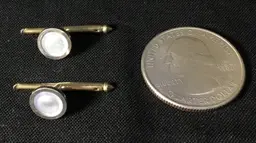 Mother of pearl shirt studs, formal, tuxedo, vintage, set of 2