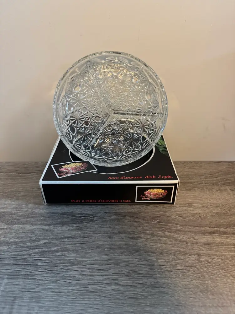 Veropa Vintage Divided Glass Dish