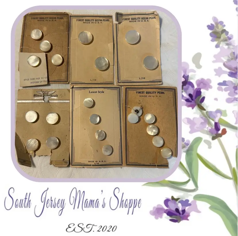 Vintage Assorted Sizes Mother Of Pearl Button Lot (Bag 18)
