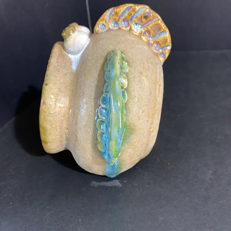 Art Pottery Big Mouth Fish Signed