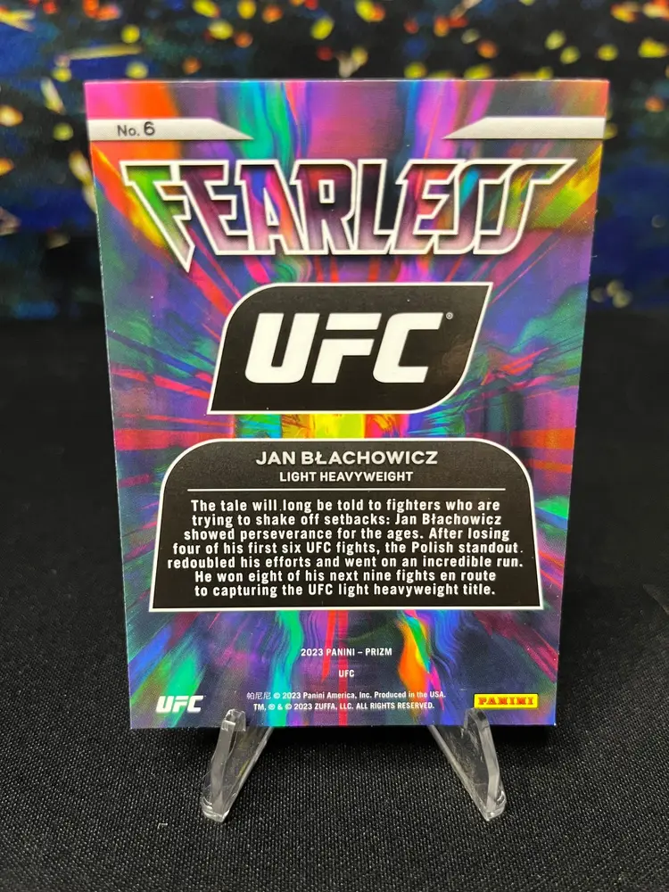 2023 UFC Jan Blachowicz Prizm Fearless Card