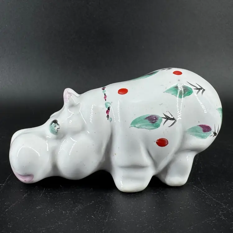 Pottery House Hippo Figurine