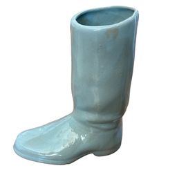 1950s baby blue boot vase