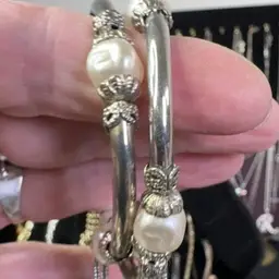 Silvertone Miriam Haskell Memory Bracelet