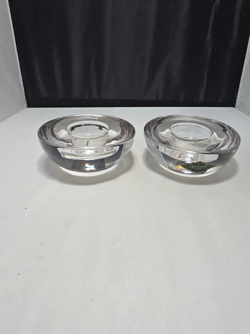 Shannon Crystal Designs of Ireland Votive Candle Holders Set of 2 (JQ)