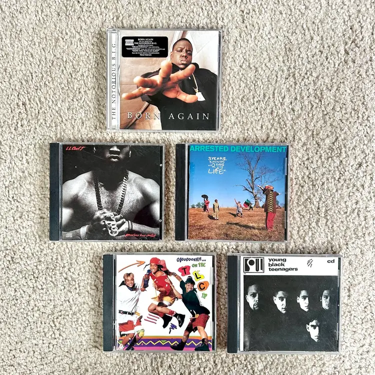 5 CDs Notorious B.I.G. LL Cool J Arrested Development TLC Young Black Teenagers