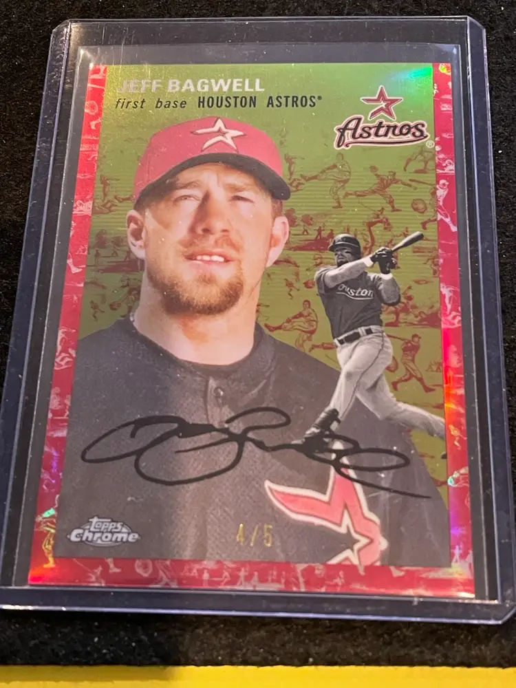 Jeff Bagwell Houston Astros 2023 Topps Chrome Platinum Anniversary Red Refractor 4/5