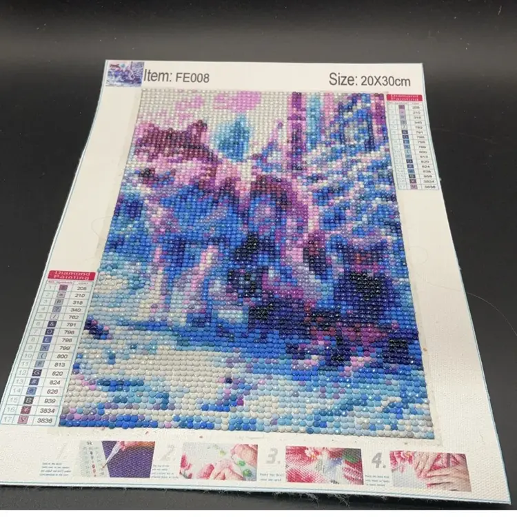 Diamond Painting Of A Wolf 20x30 Cm