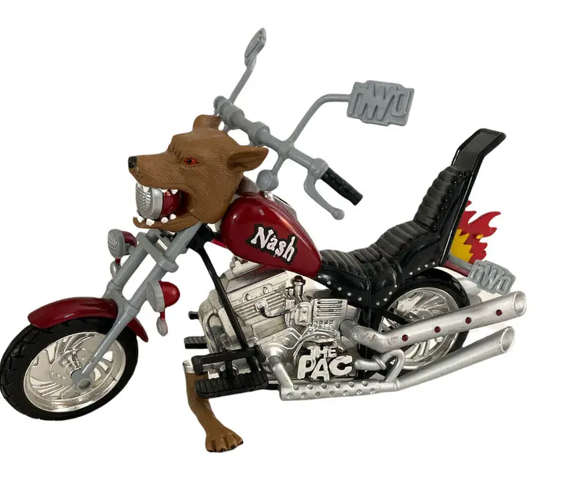 Kevin Nash WCW Motorcycle Accessory 1999 Marvel Wolfpack Wolf Headlight / WORKS