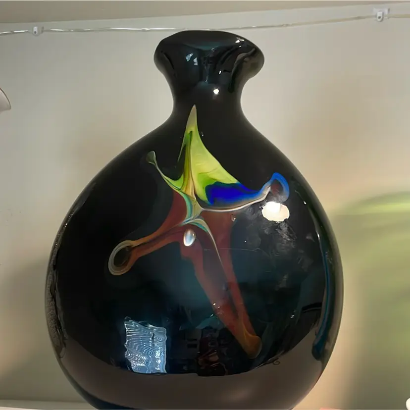 Made In Poland Art Glass Vase