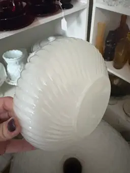 Unique Milk Glass Bowl