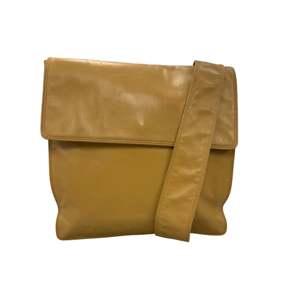 Chanel Beige Embossed Pony Style Flap