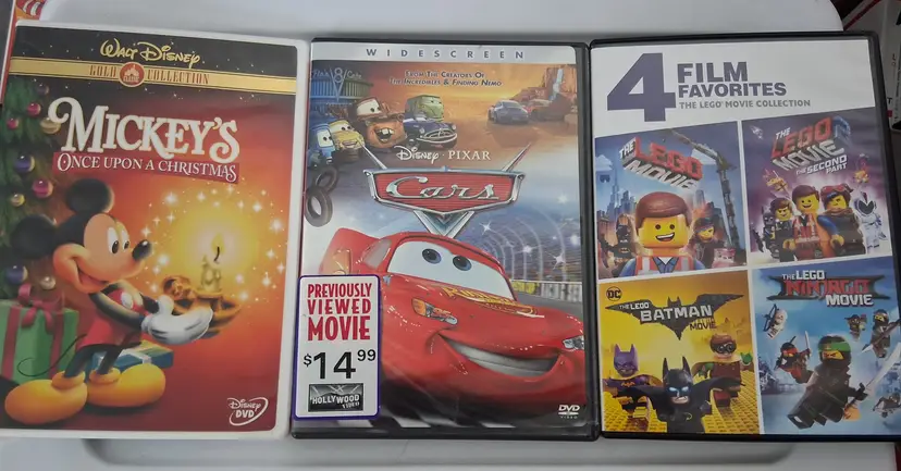 Disney & LEGO DVD Collection ~ Mickey's Christmas, Cars, LEGO Movies
