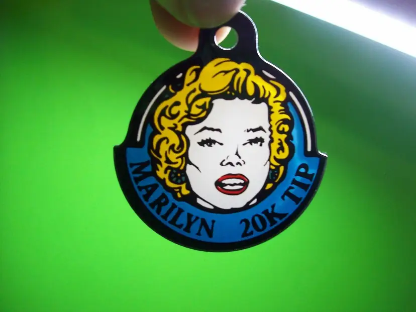 Marilyn Monroe Pinball Keychain Original UNUSED Machine Plastic Promo 1988