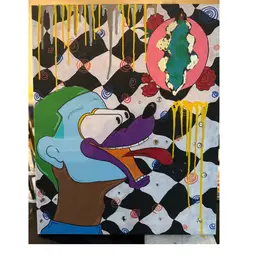 Bark Like U Want It Hand-painted Cartoon/ Eccentric Art