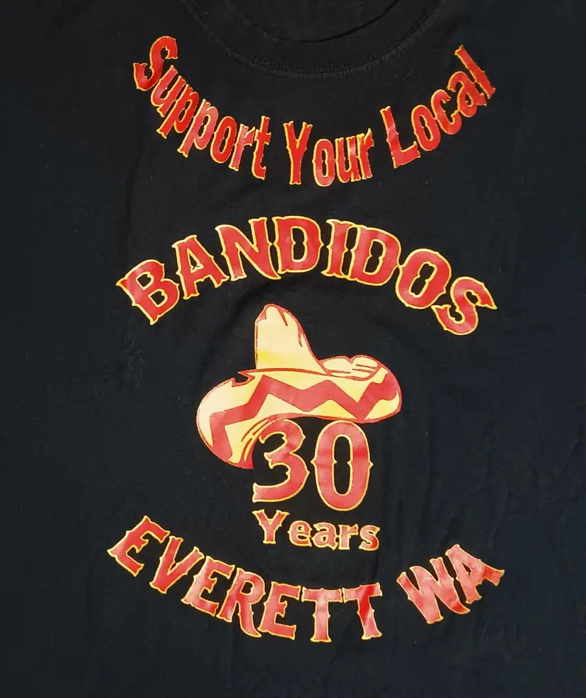 vintage Bandidos Motorcycle 30th Anniversary t-shirt Washington bikers