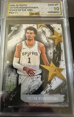 Victor Wembanyama 25-2026 Topps Stars of the NBA #SA-11 AGS 10