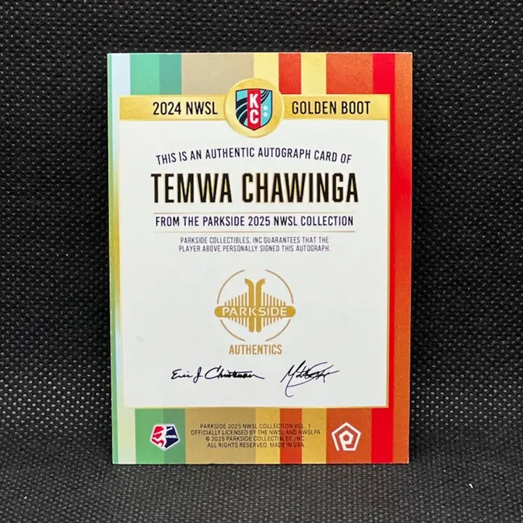 Temwa Chawinga 2025 Parkside NWSL Vol 1 Golden Boot Autograph Soccer Card
