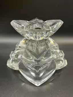 Clear Glass Candle Holder