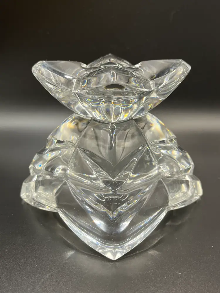 Clear Glass Candle Holder